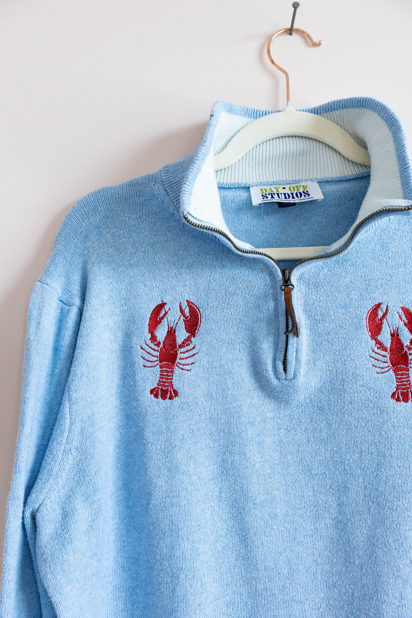Coastal Lobster Quarter-Zip Sweater