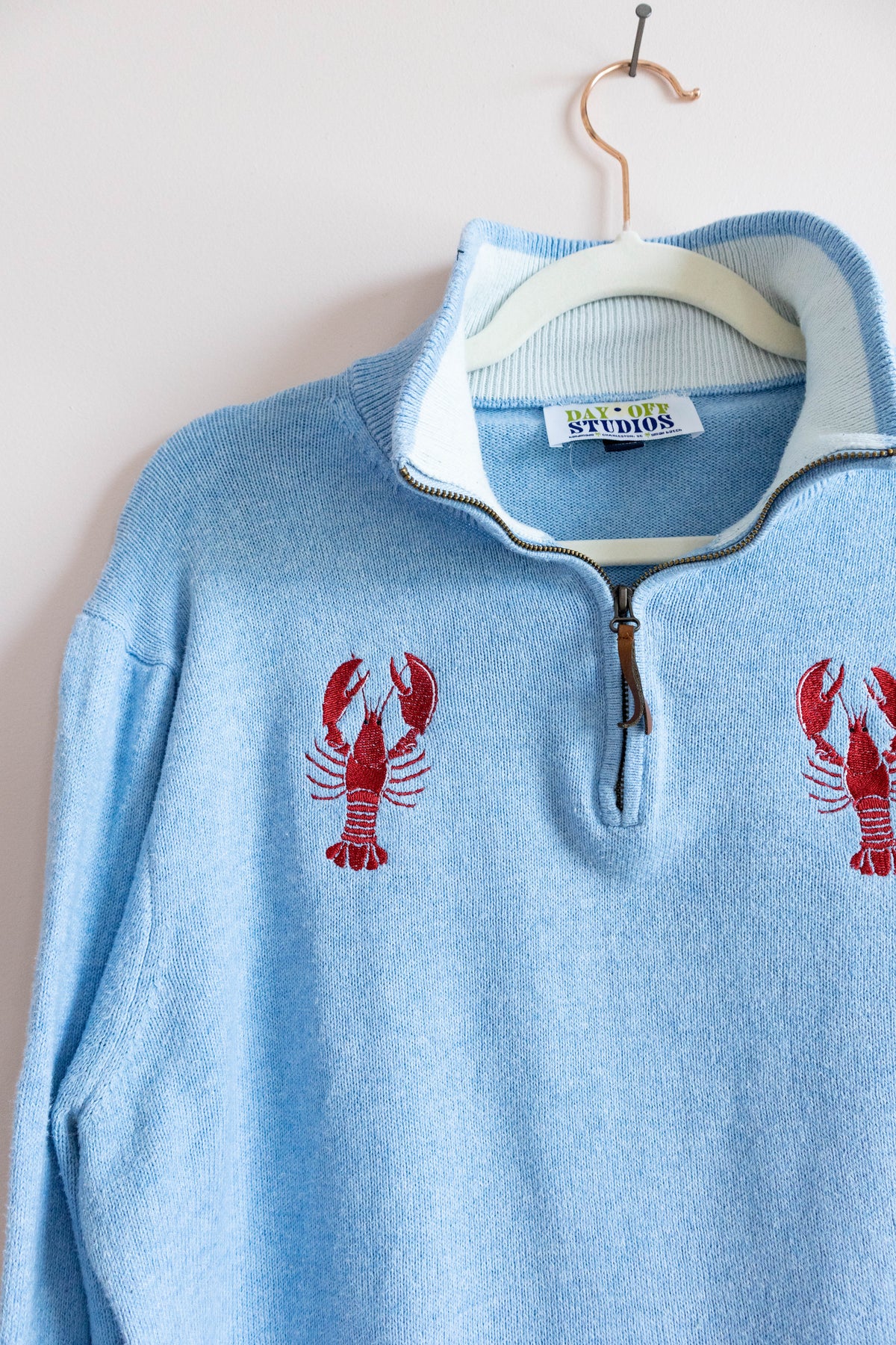 Coastal Lobster Quarter-Zip Sweater