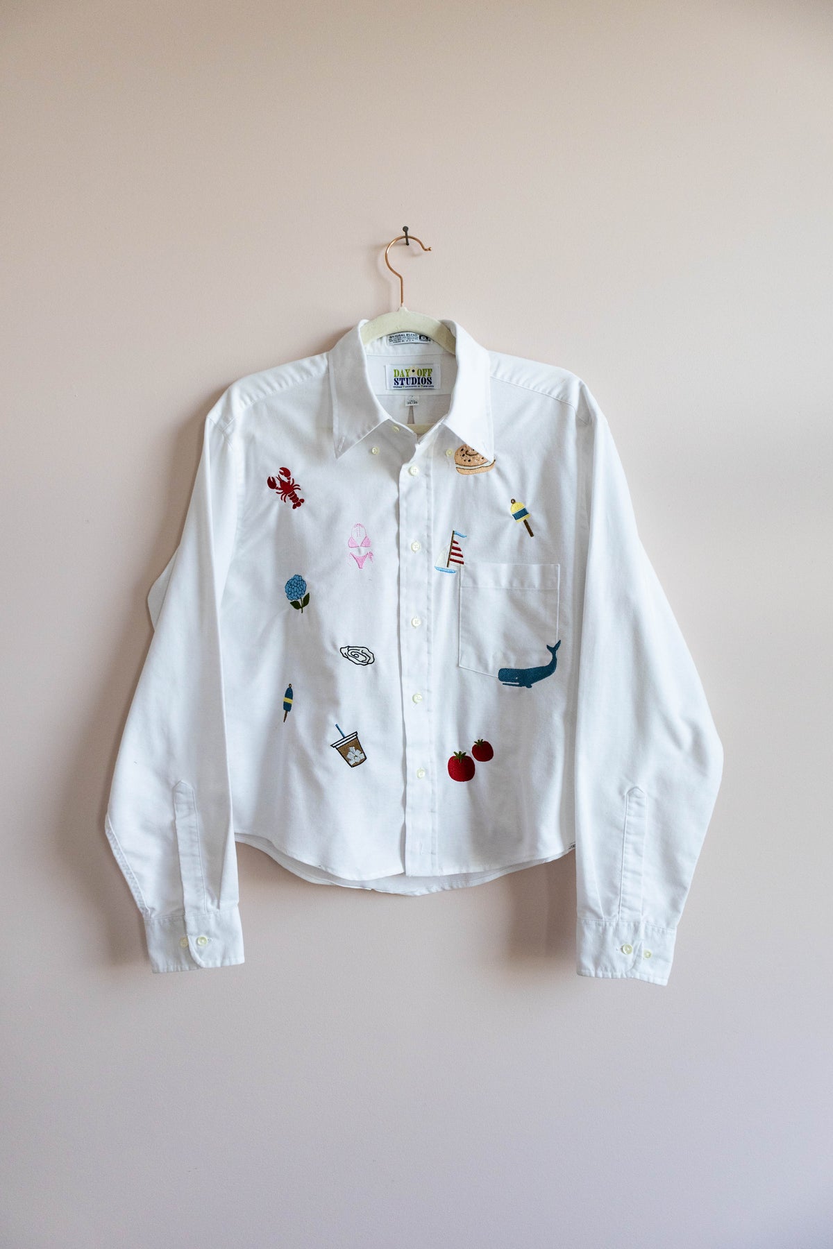 Coastal Summer Icons Button Down