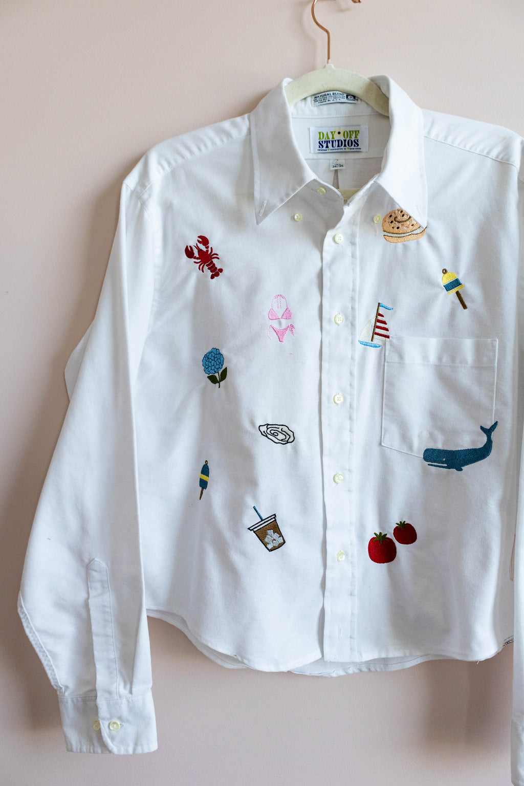 Coastal Summer Icons Button Down