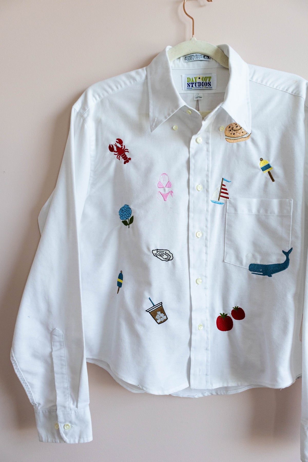 Coastal Summer Icons Button Down