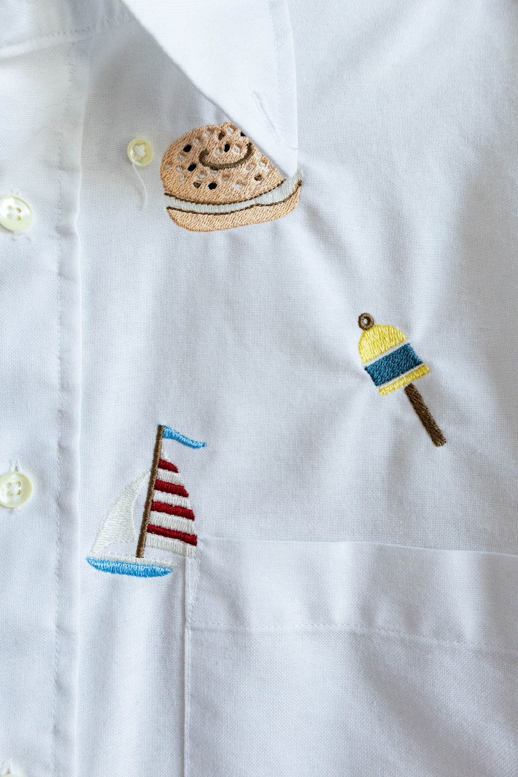 Coastal Summer Icons Button Down