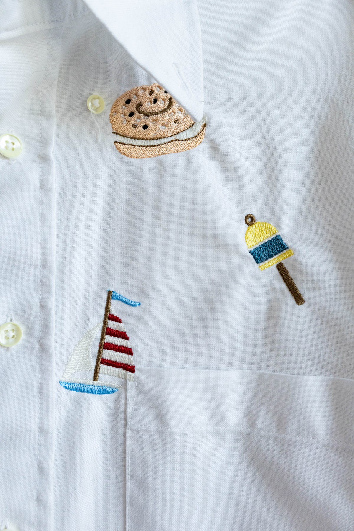 Coastal Summer Icons Button Down
