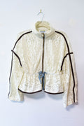 Upcycled Lace Tablecloth Track Jacket