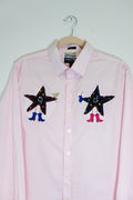 Upcycled Drinking Stars Button Down