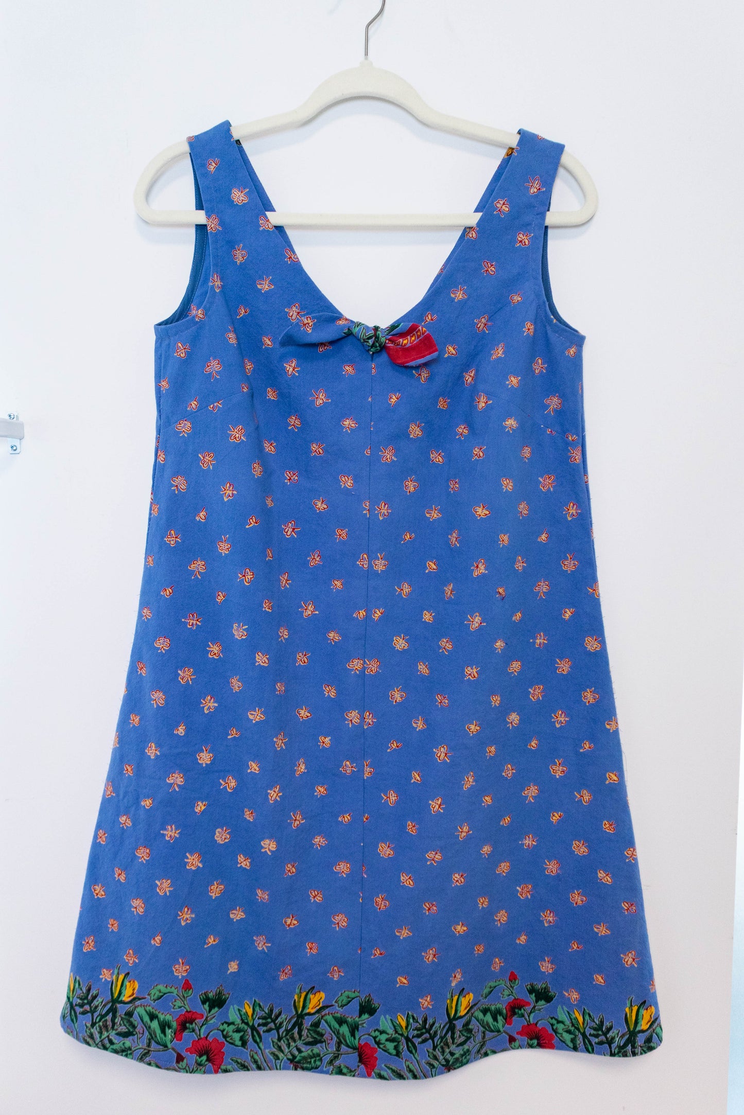 Upcycled Tablecloth Tie-Front Dress