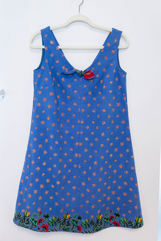 Upcycled Tablecloth Tie-Front Dress