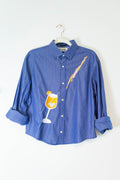 Upcycled Aperol Spritz Button Down