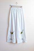 Upcycled Embroidered Martini Wide-Leg Pants