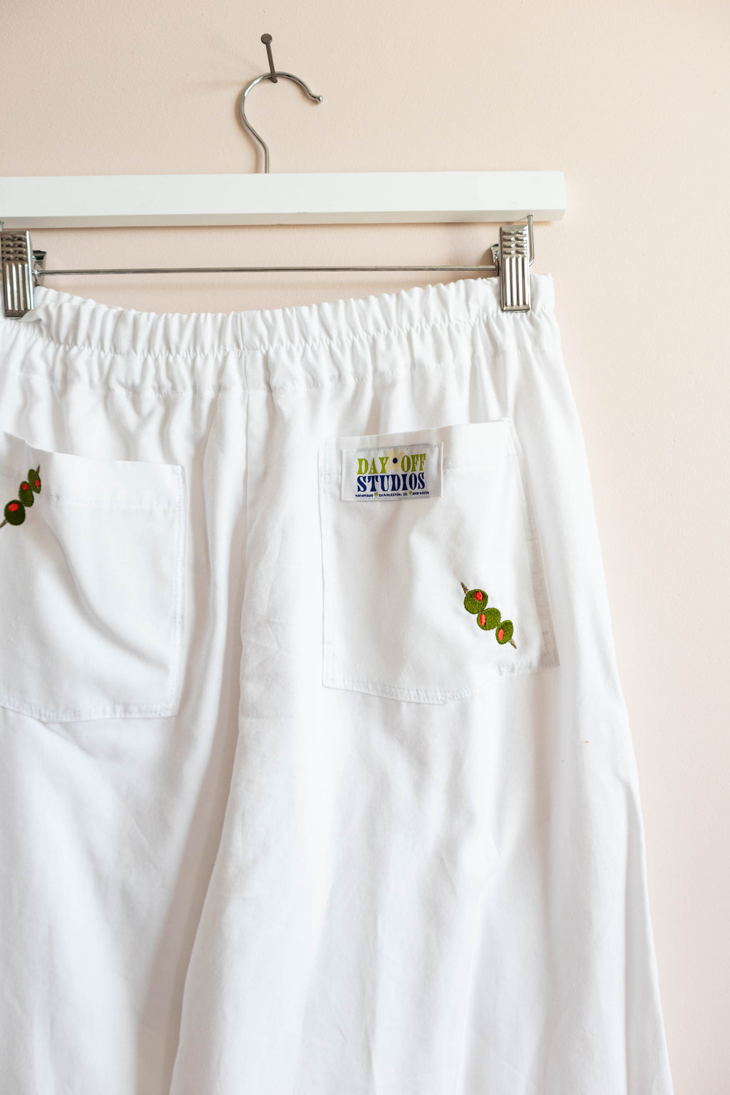 Upcycled Embroidered Martini Wide-Leg Pants