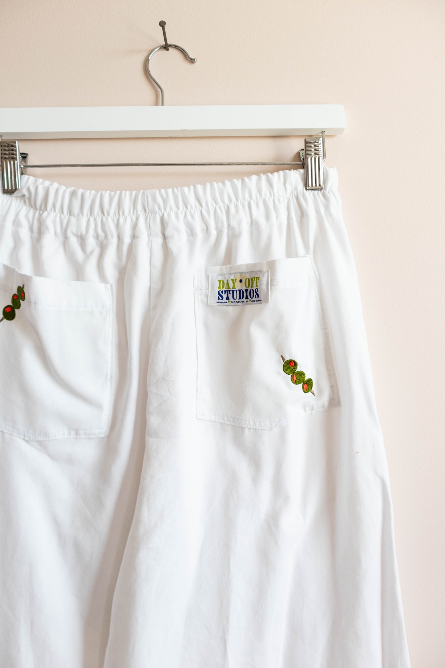 Upcycled Embroidered Martini Wide-Leg Pants