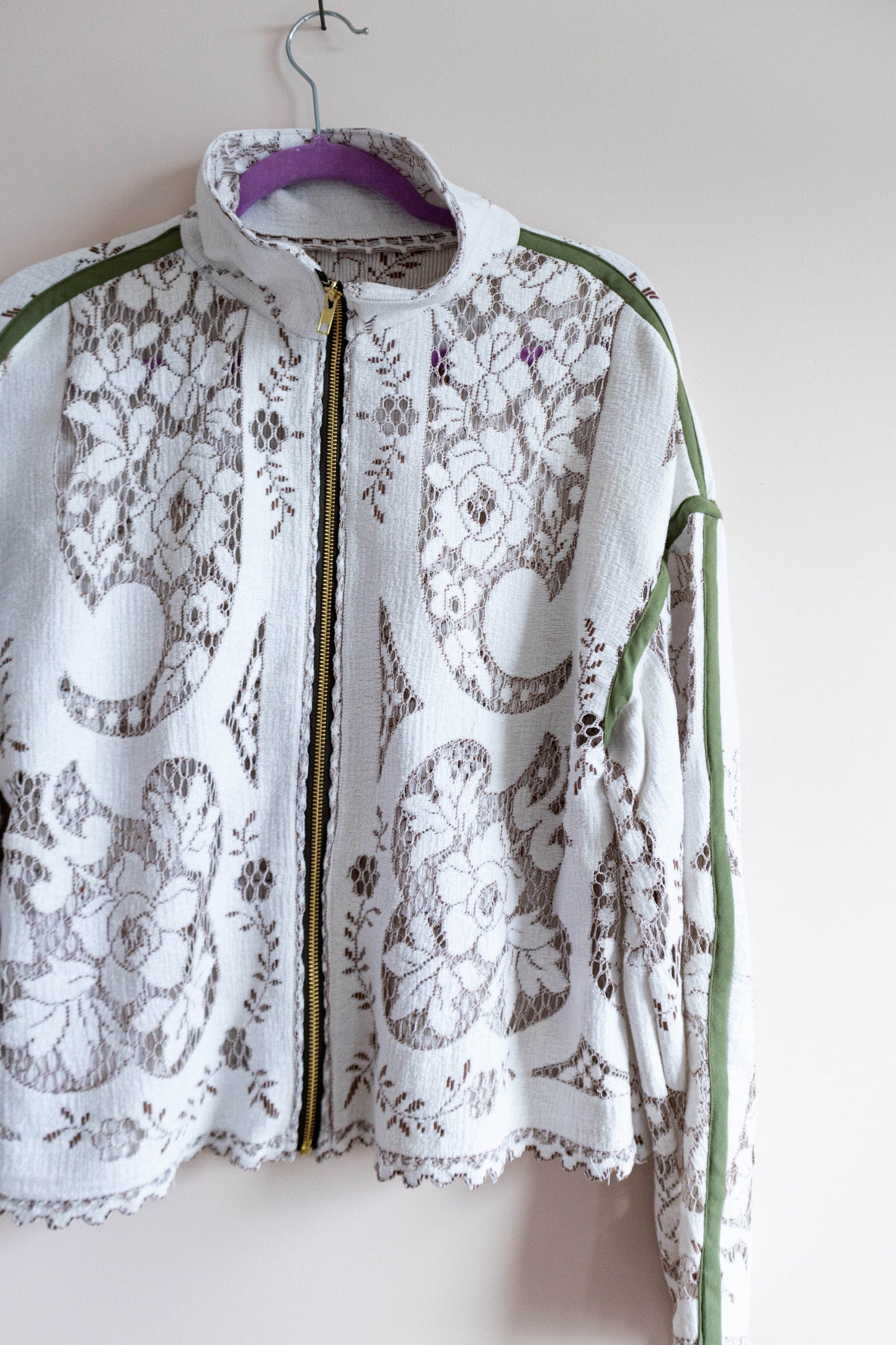 Heirloom Lace Tablecloth Track Jacket