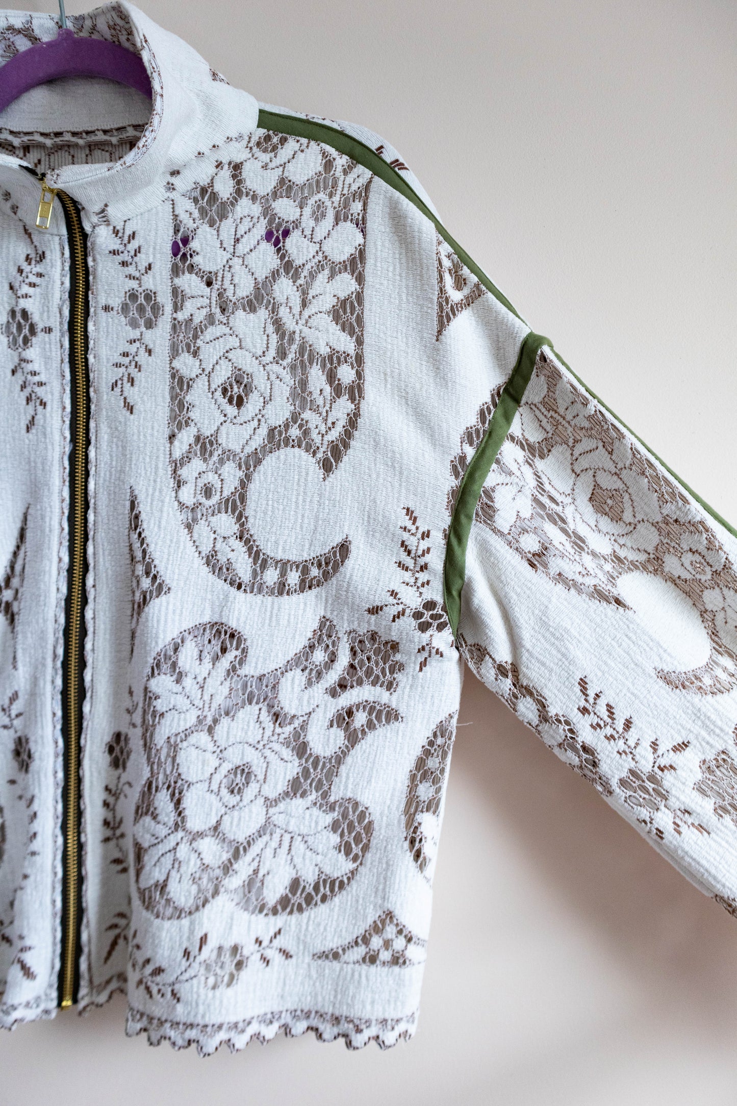 Heirloom Lace Tablecloth Track Jacket