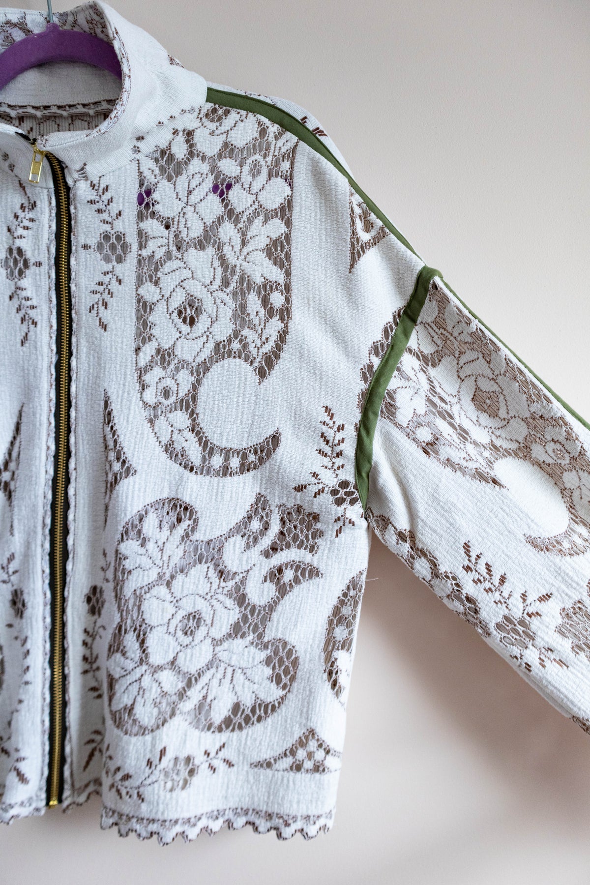 Heirloom Lace Tablecloth Track Jacket