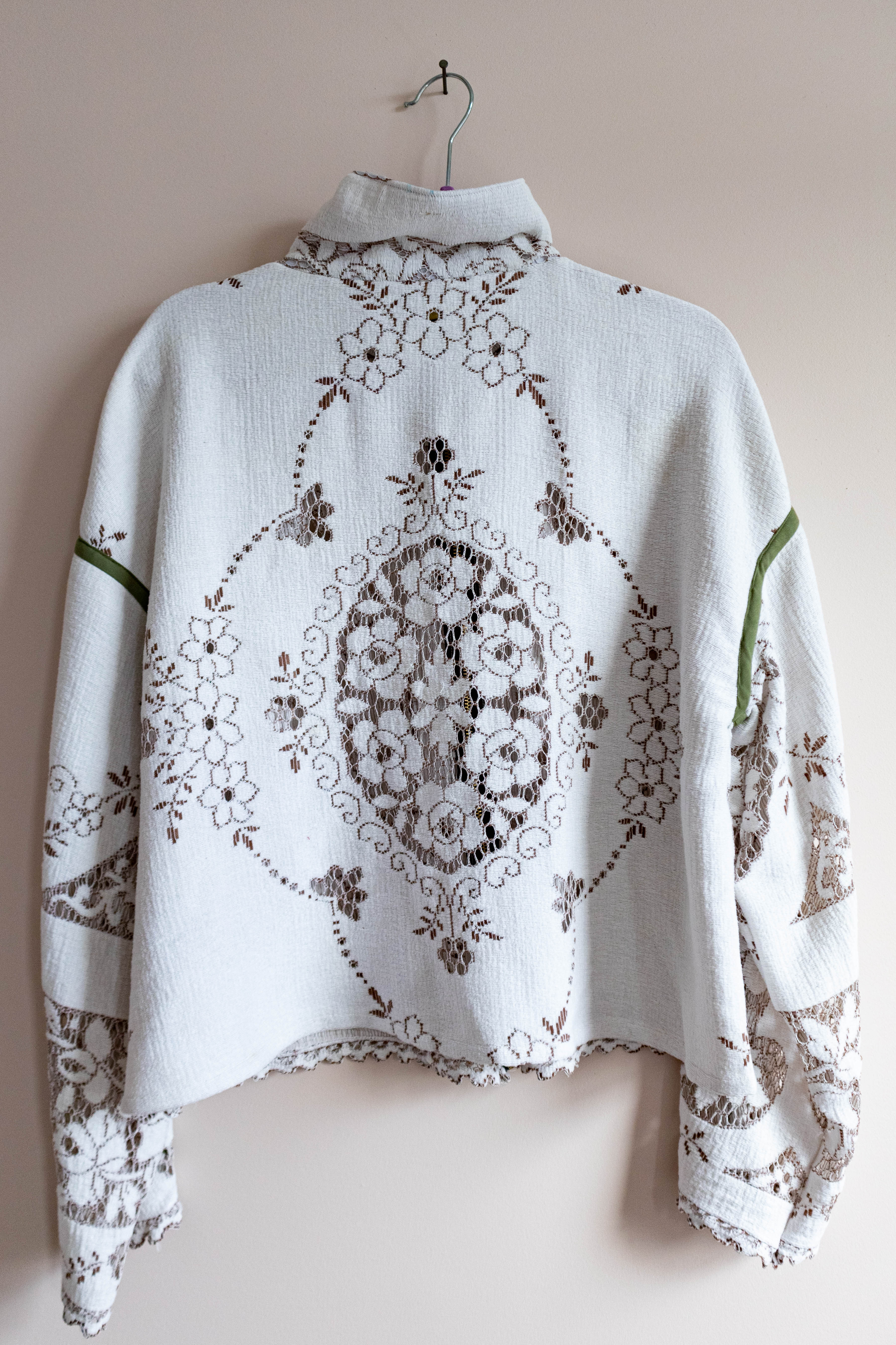 Heirloom Lace Tablecloth Track Jacket