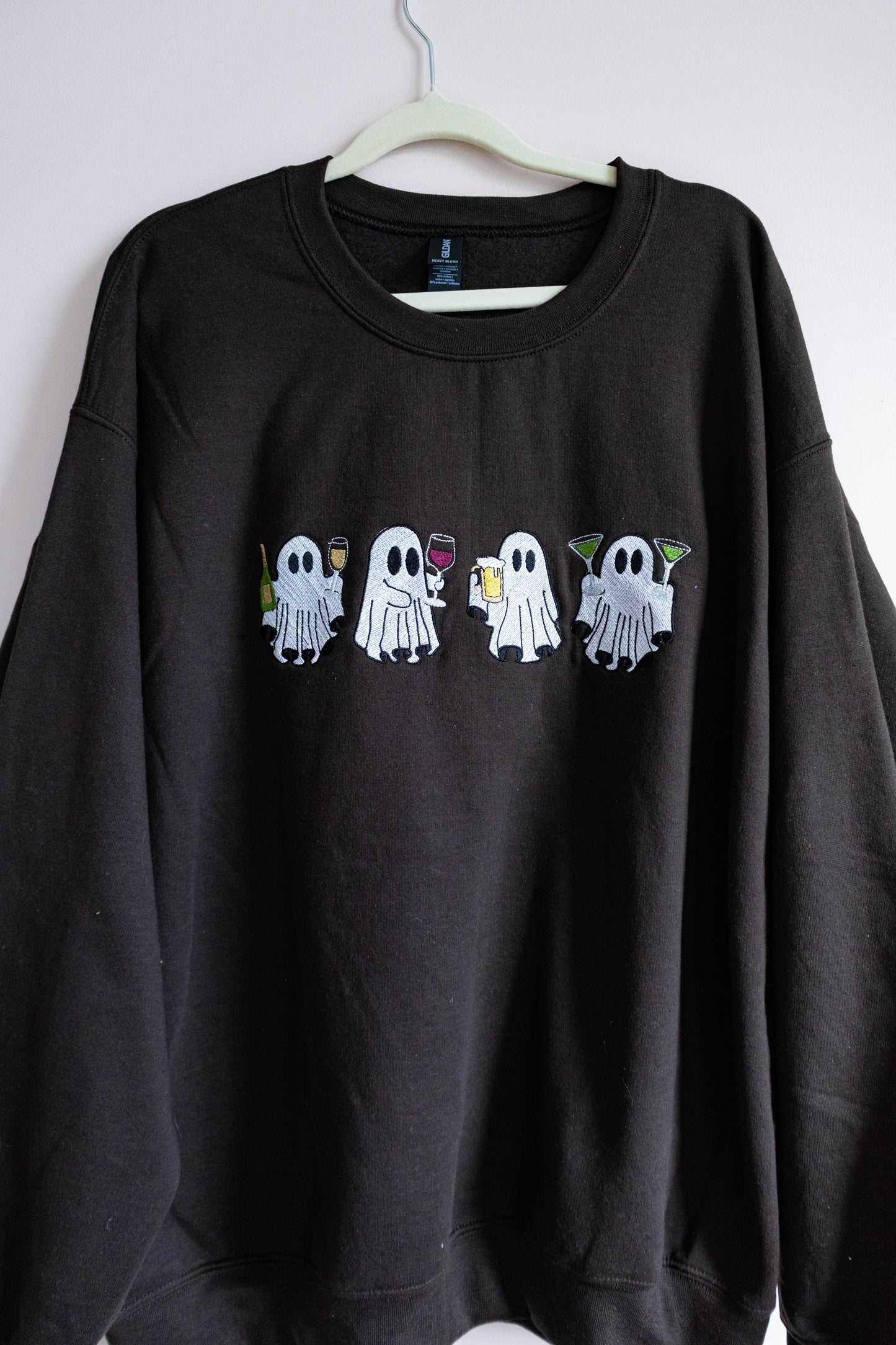 Here for the BOOze Sweatshirt - Chocolate Brown