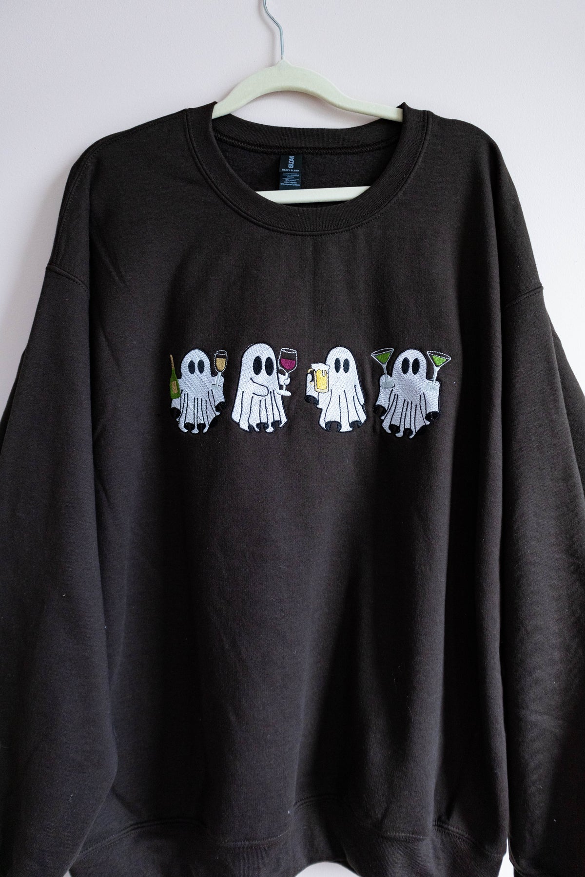 Here for the BOOze Sweatshirt - Chocolate Brown