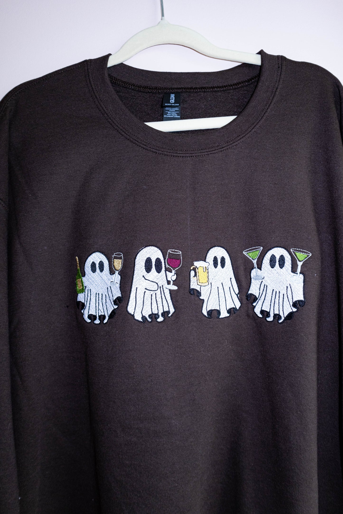 Here for the BOOze Sweatshirt - Chocolate Brown