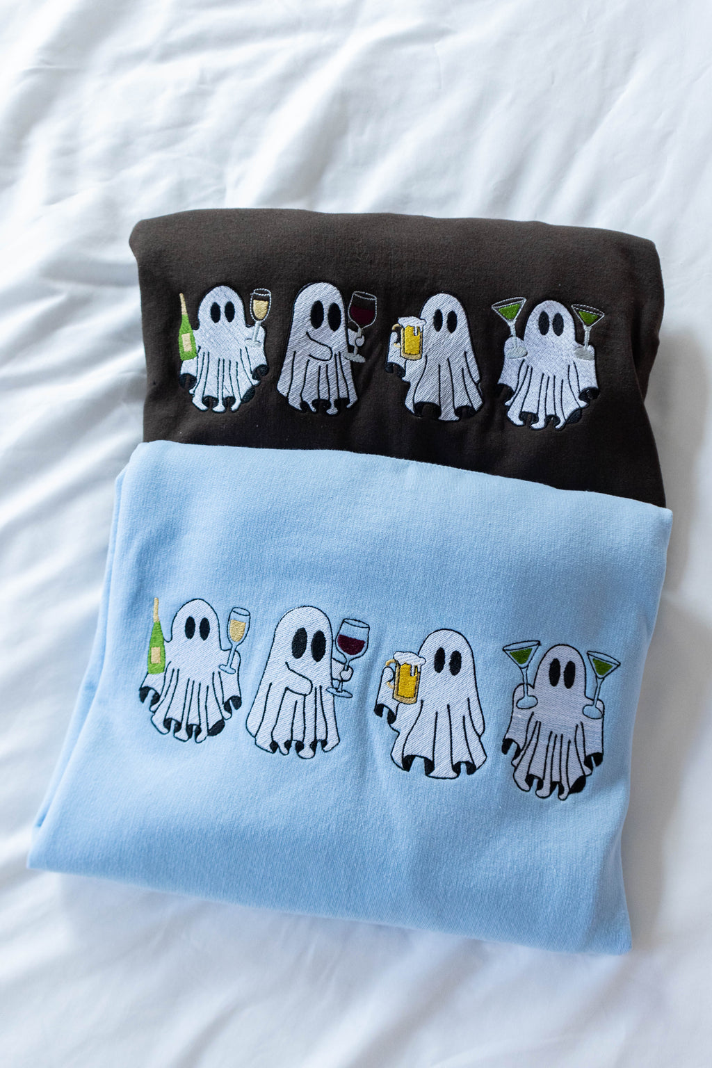Here for the BOOze Sweatshirt - Light Blue