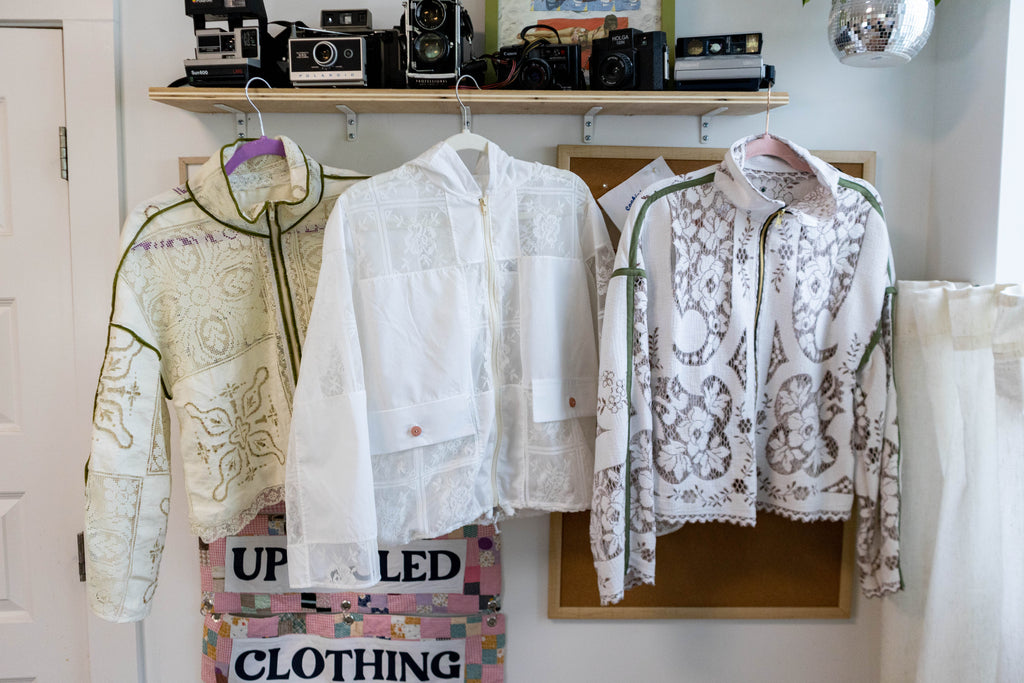 White Lace Drawcord Jacket