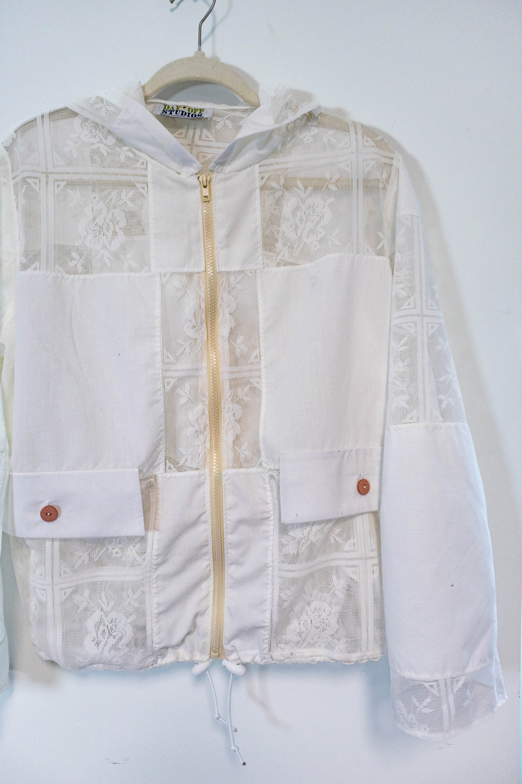 White Lace Drawcord Jacket