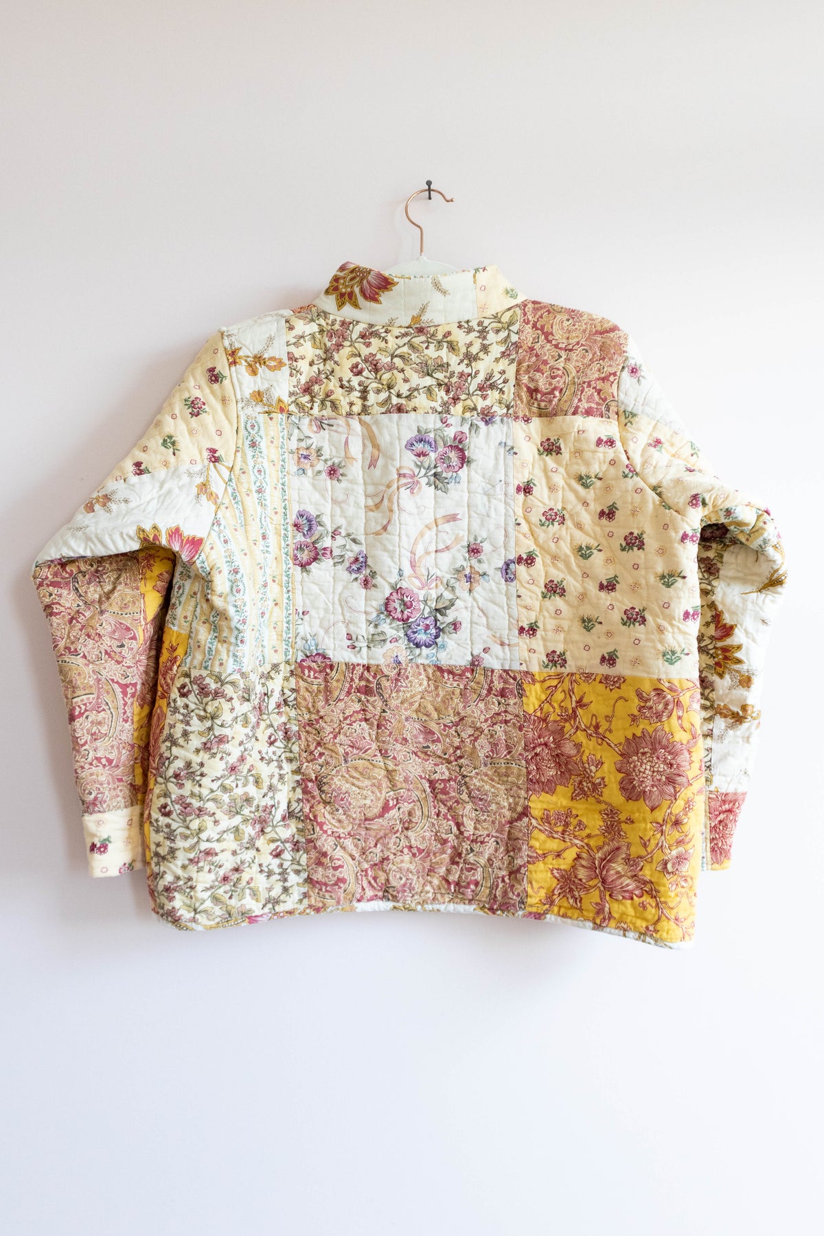 Vintage Quilt Quarter-Zip Jacket | Floral Patchwork Pullover
