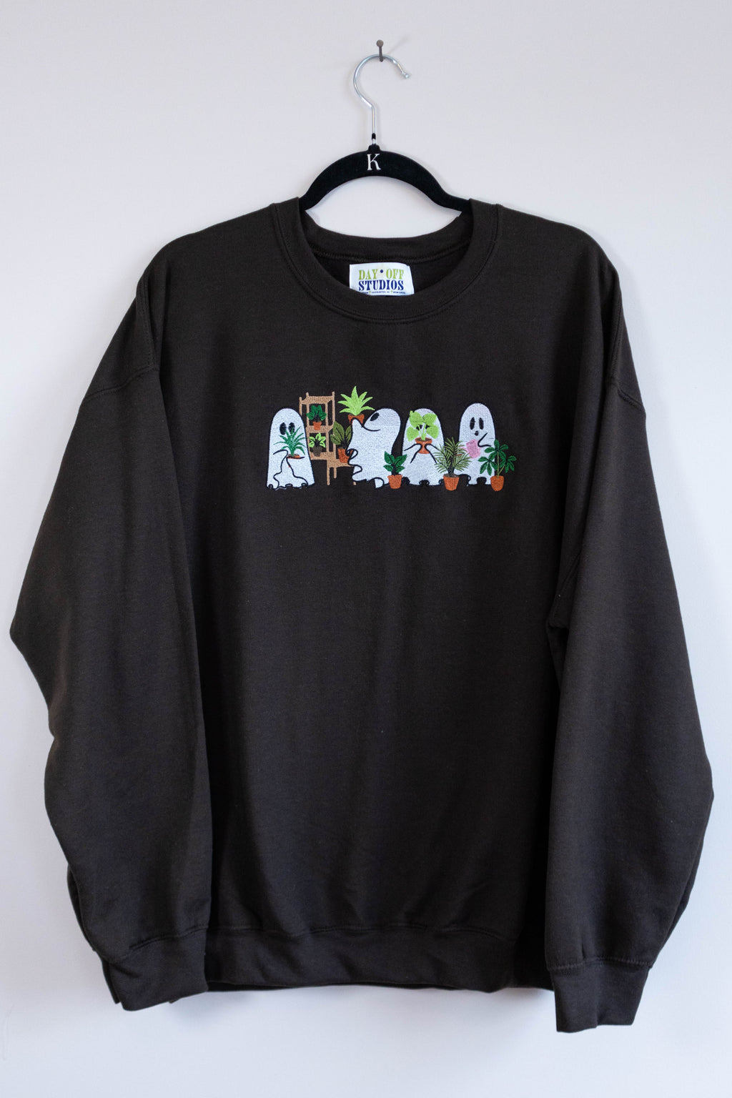 Plant Ghost Crewneck - Chocolate Brown