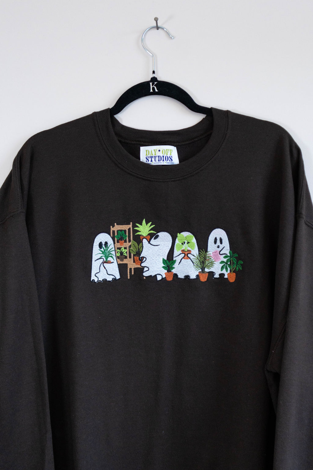 Plant Ghost Crewneck - Chocolate Brown