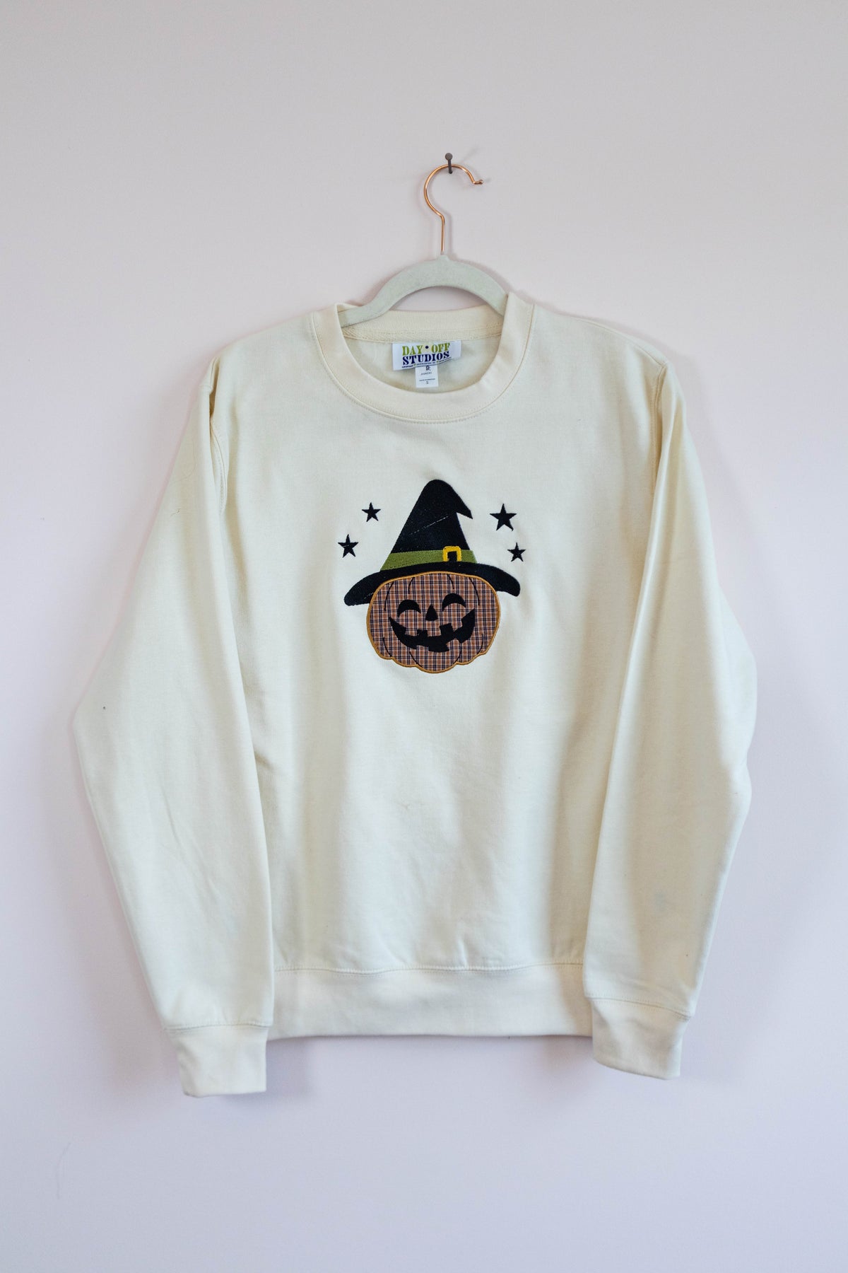 Witchy Pumpkin Applique Sweatshirt - Small