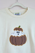 Ghost in Pumpkin Applique Sweatshirt - Medium