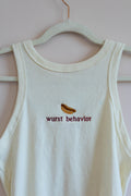Wurst Behavior Embroidered Hot Dog Tank
