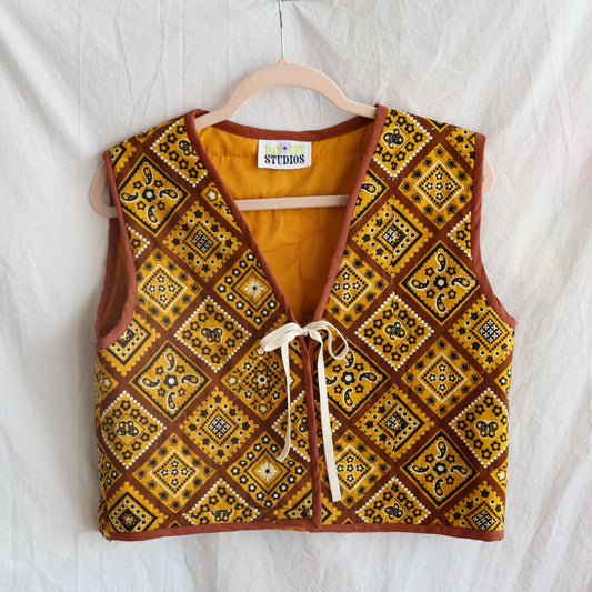 Quilt Vest -- 1970s Patchwork