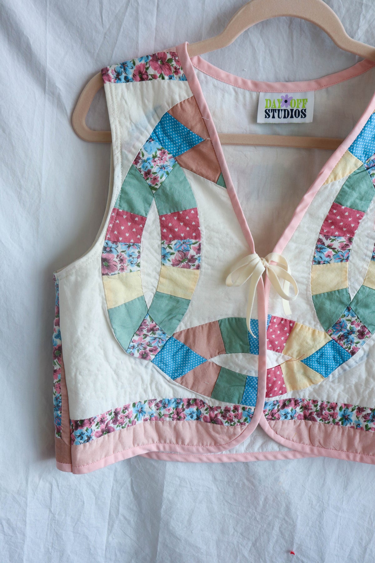 Upcycled Wedding Ring Quilt Vest