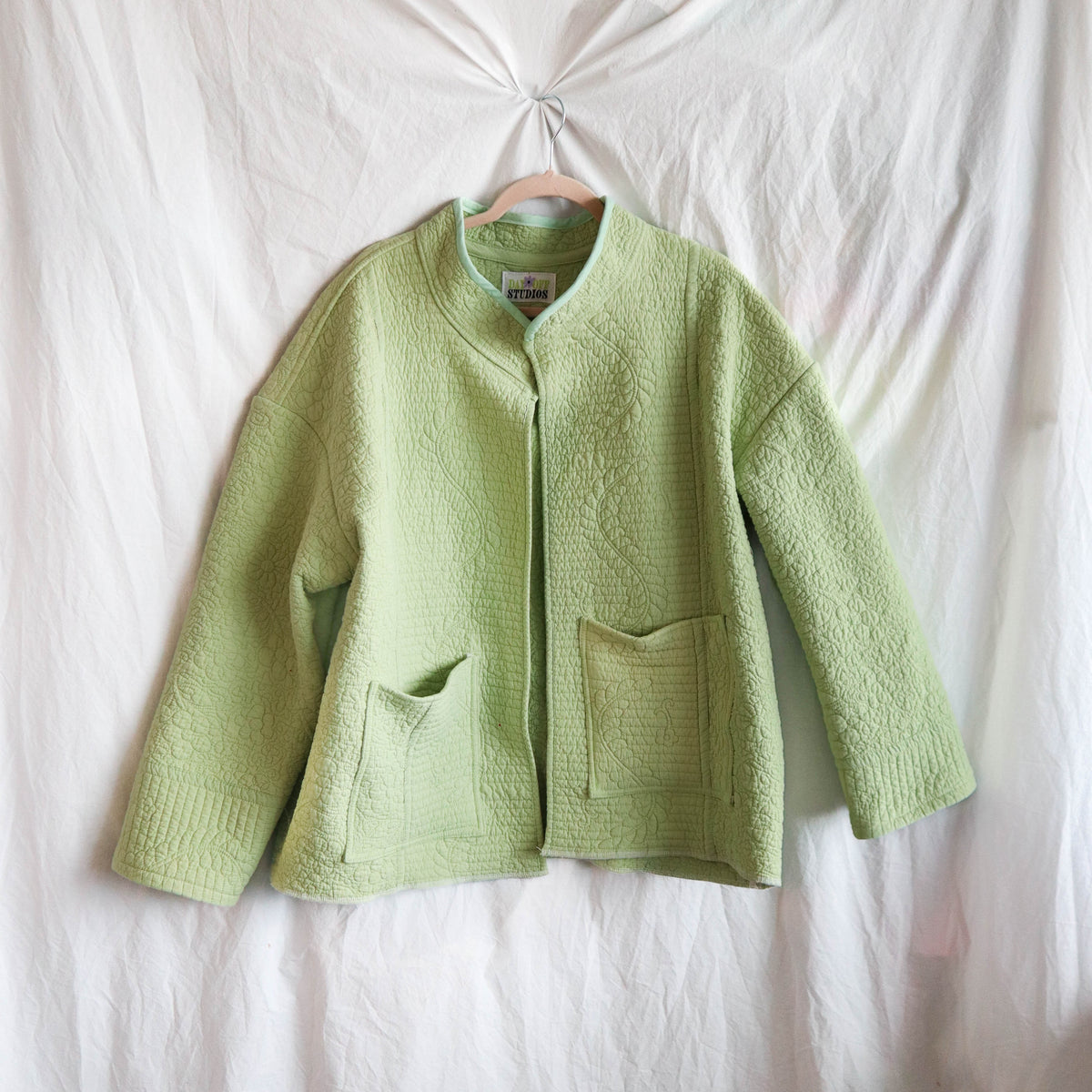 Upcycled Green Quilted Jacket - XL/XXL