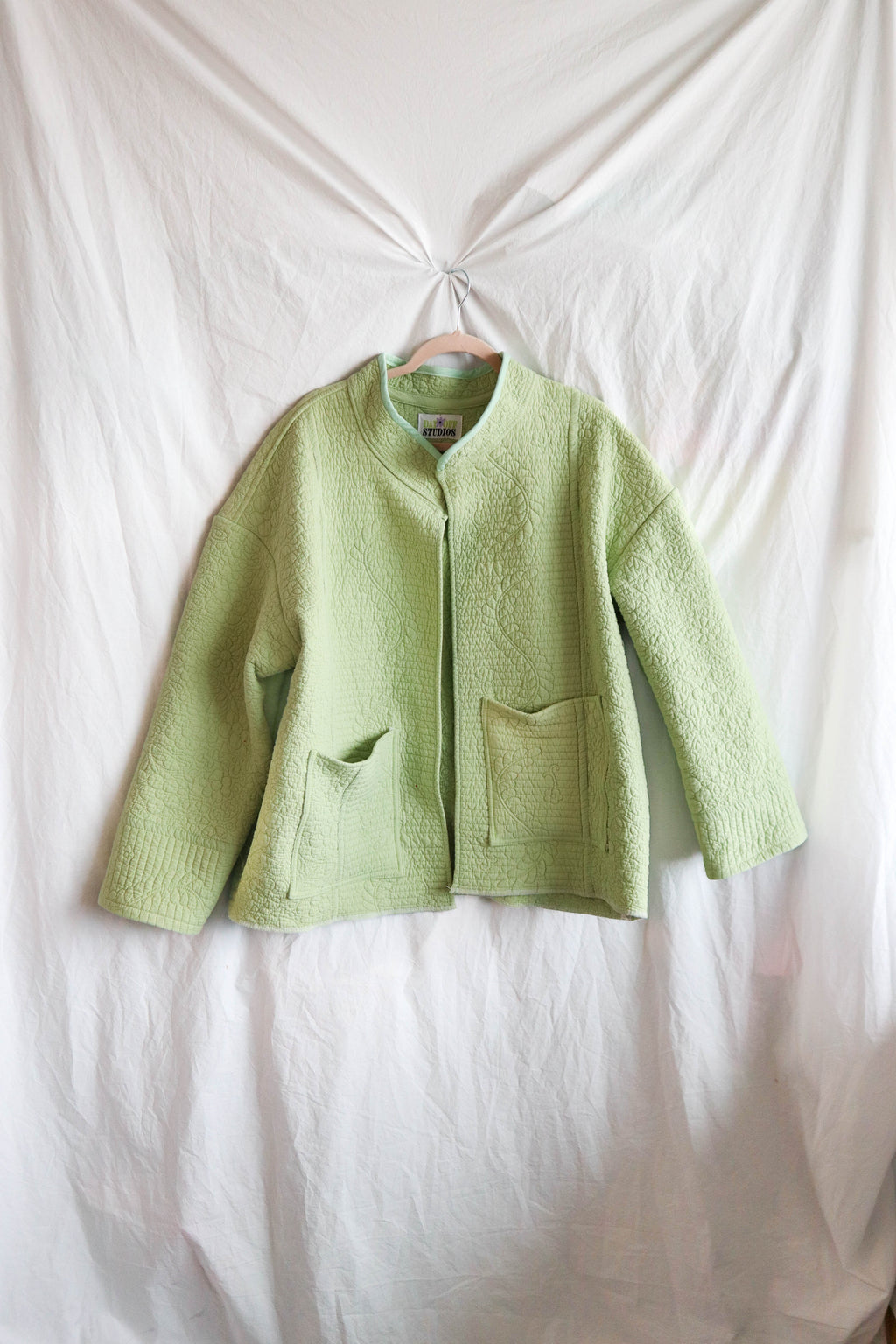 Upcycled Green Quilted Jacket - XL/XXL