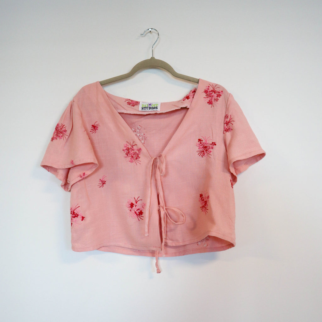Vintage Embroidered Linen Top