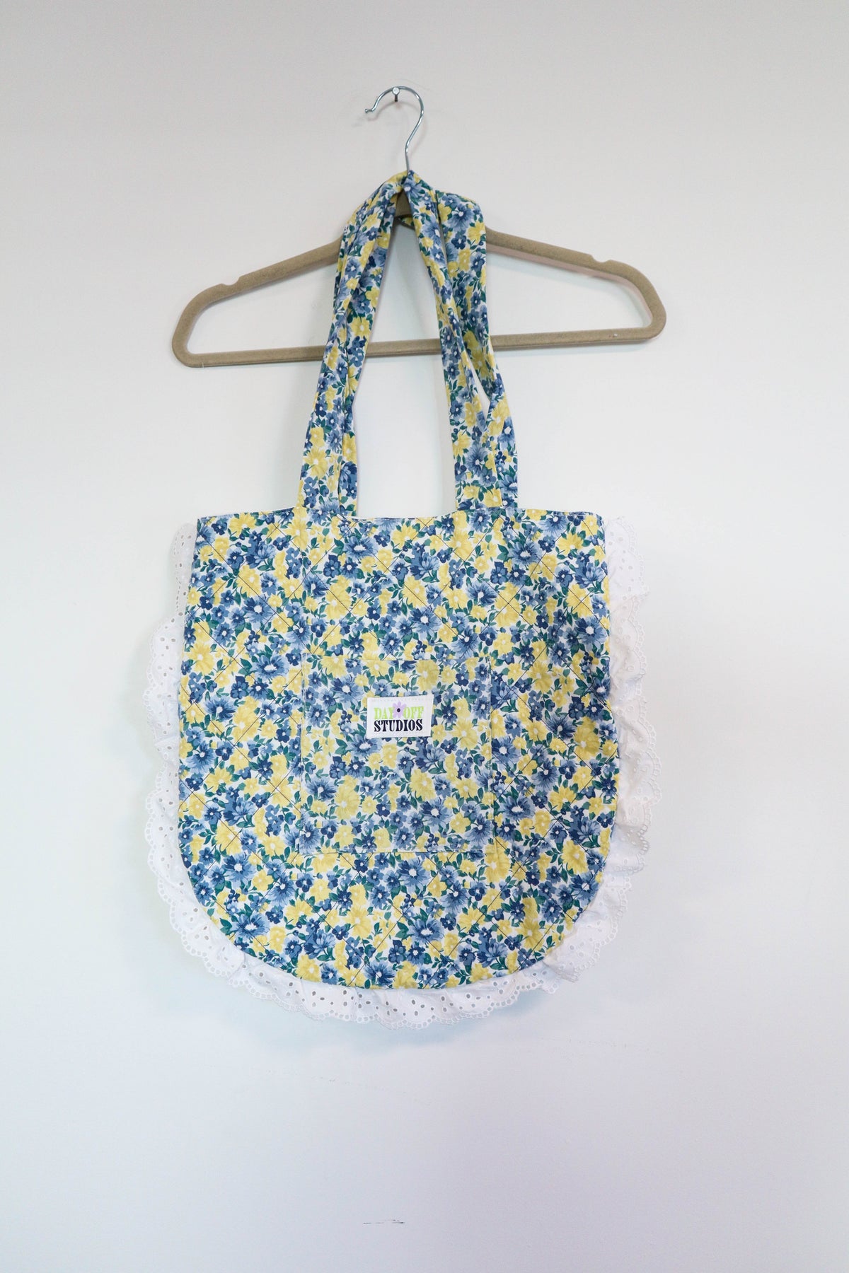 Blue & Yellow Floral Tote Bag