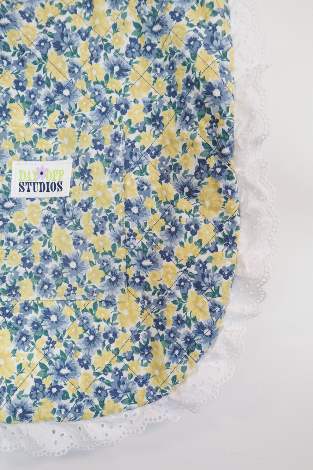 Blue & Yellow Floral Tote Bag
