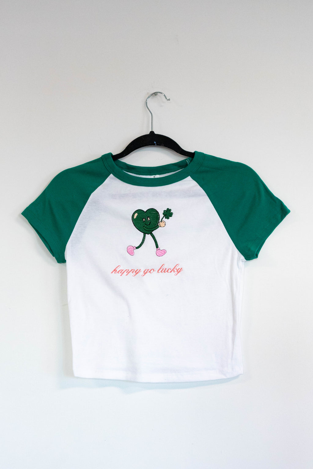 "Happy Go Lucky" Paddy's Day Raglan Tee