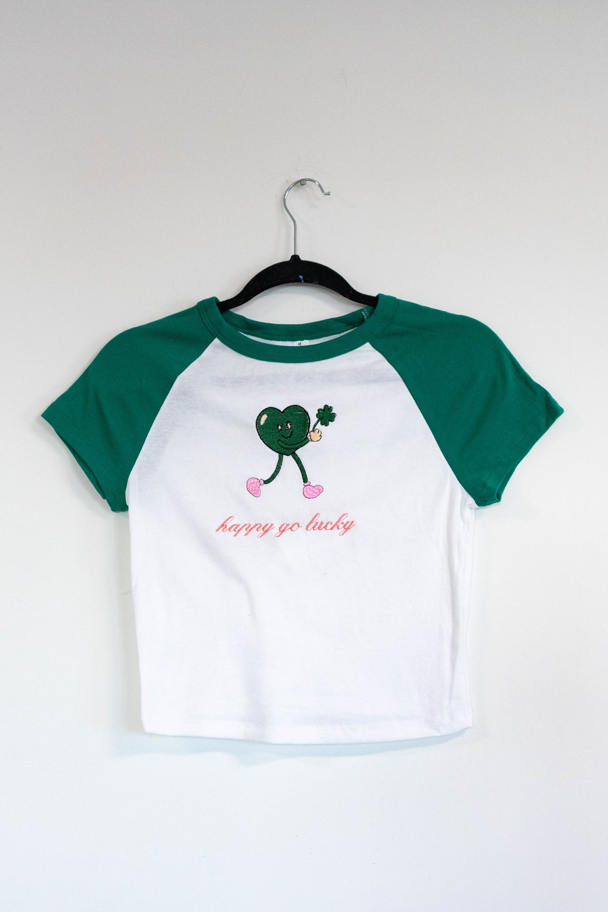 "Happy Go Lucky" Paddy's Day Raglan Tee