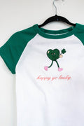 "Happy Go Lucky" Paddy's Day Raglan Tee