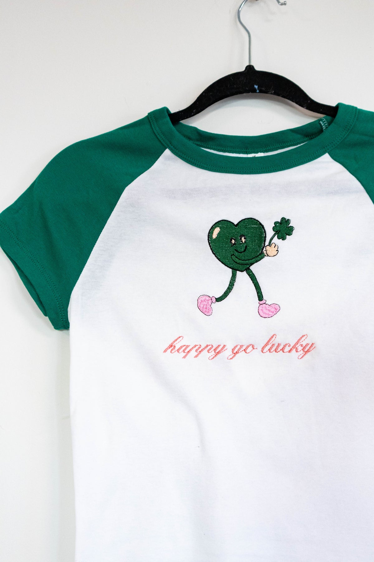 "Happy Go Lucky" Paddy's Day Raglan Tee