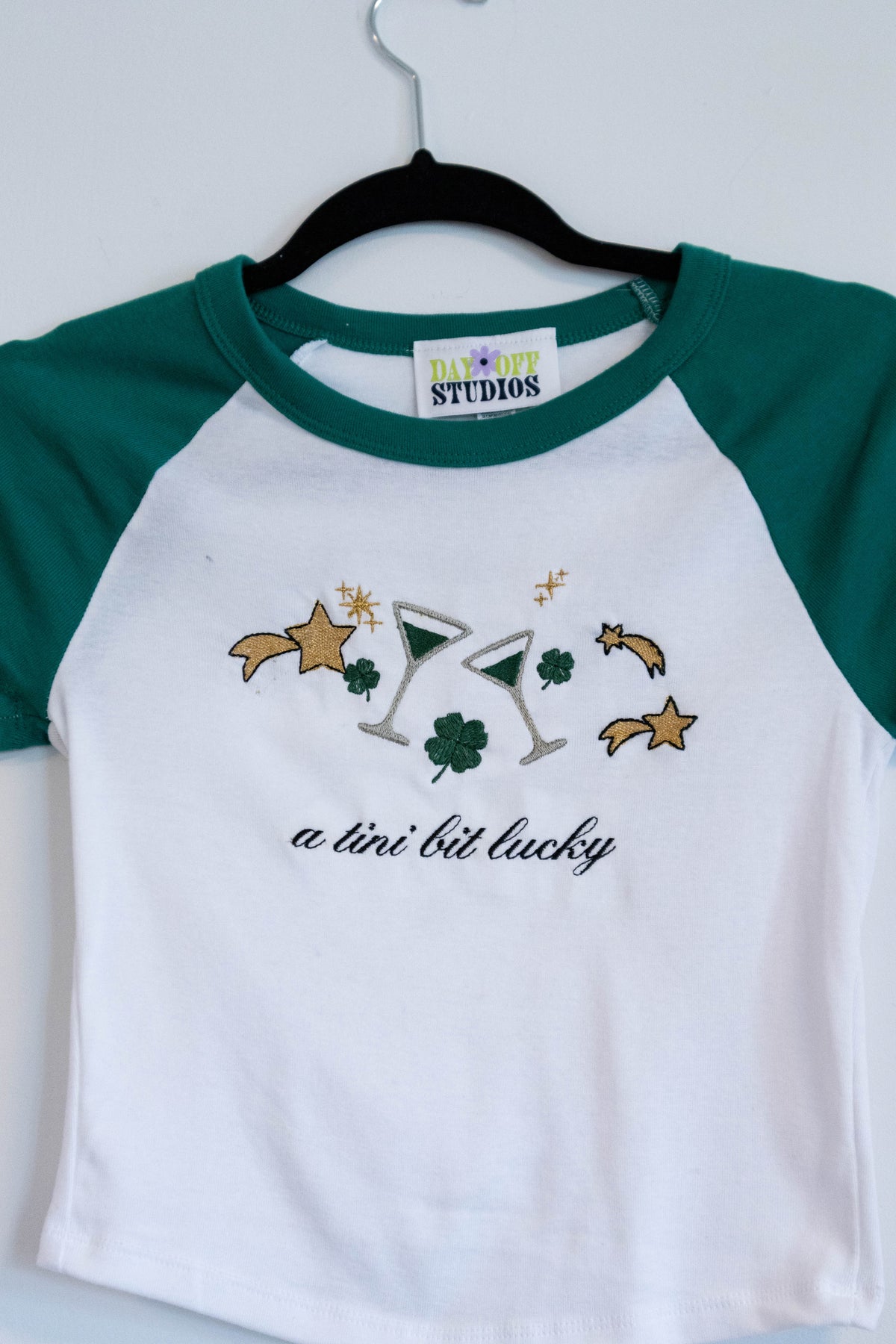 "A Tini Bit Lucky" Raglan Tee - Small