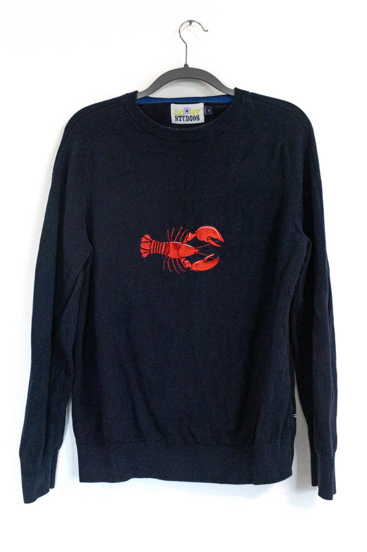 Upcycled Nautica Lobster Sweater – Navy