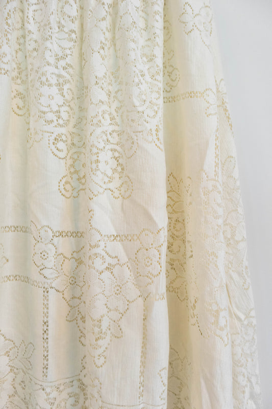 Vintage Lace Tablecloth Skirt