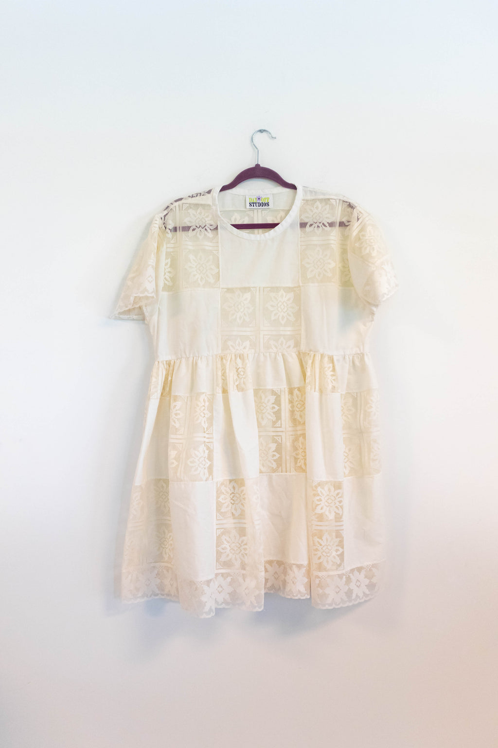 Upycyled Vintage Lace Tablecloth Babydoll Dress