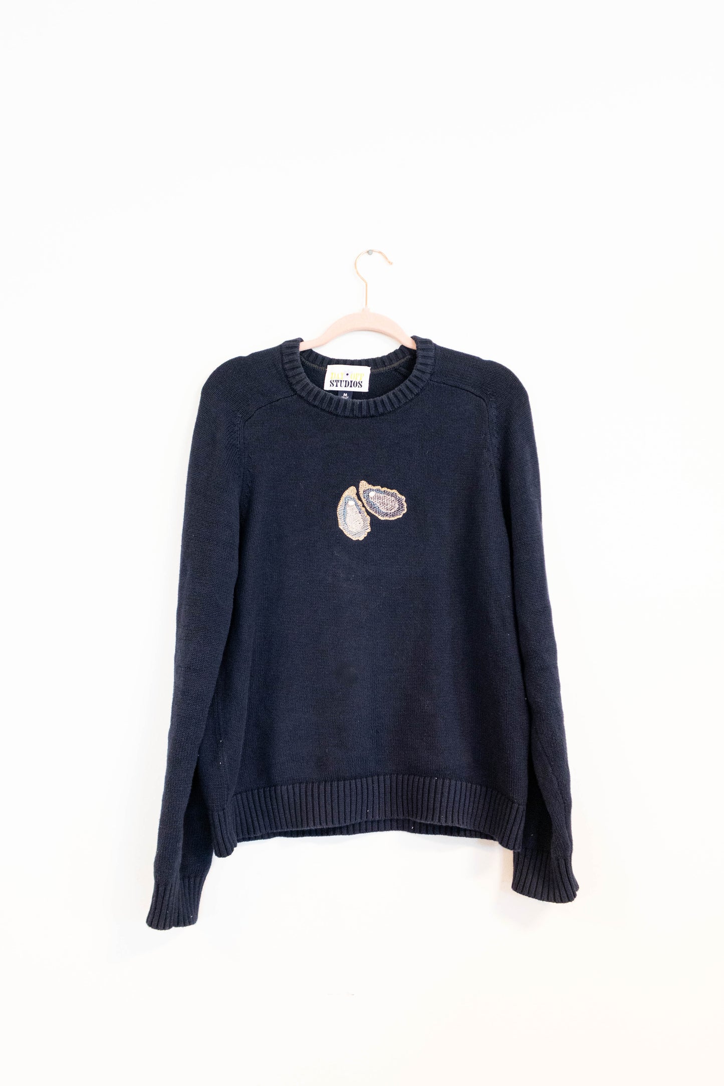 Oyster & Pearl Embroidery Sweater - Large