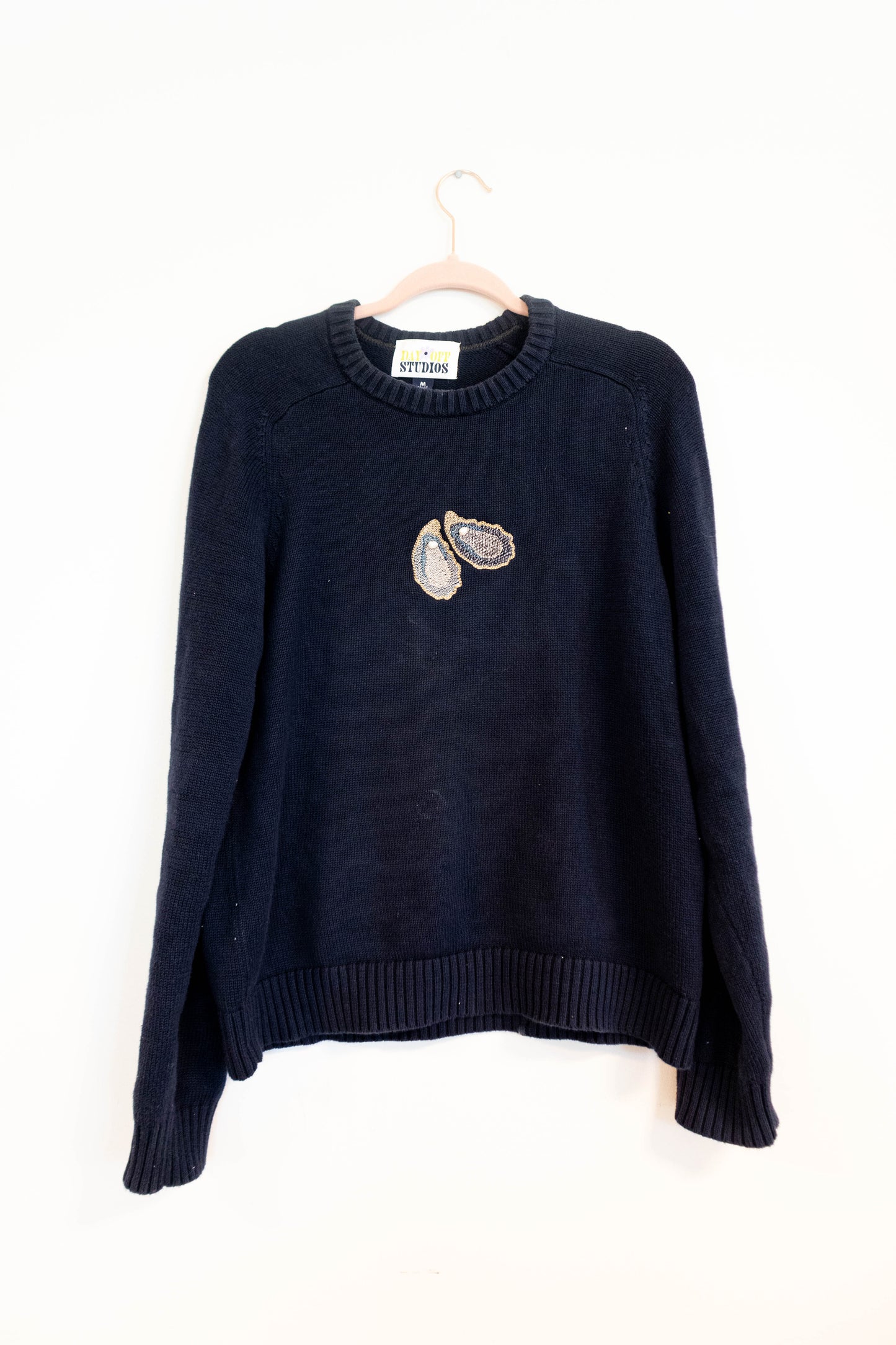 Oyster & Pearl Embroidery Sweater - Large