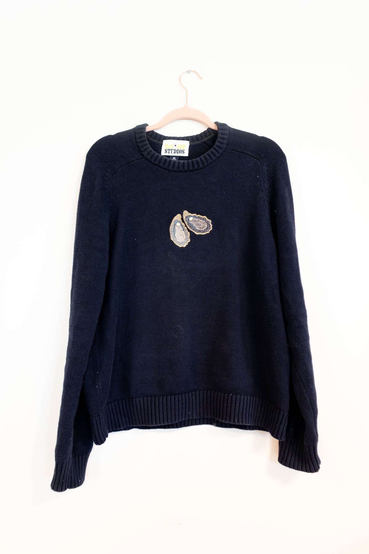 Oyster & Pearl Embroidery Sweater