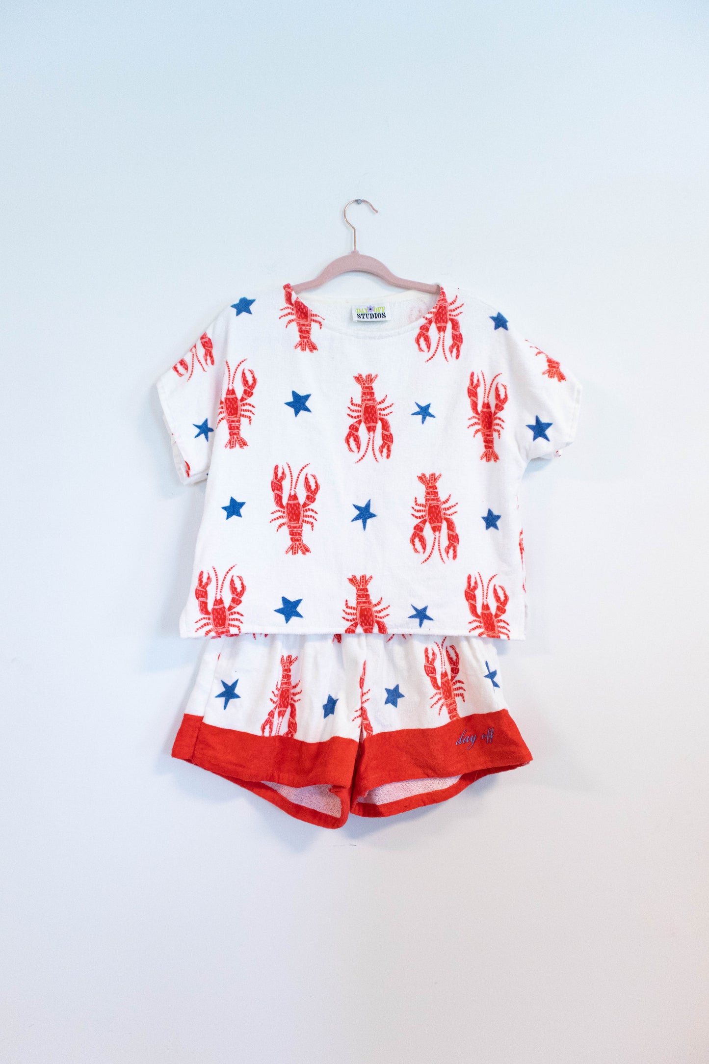 Lobster + Stars Terrycloth Matching Set - M